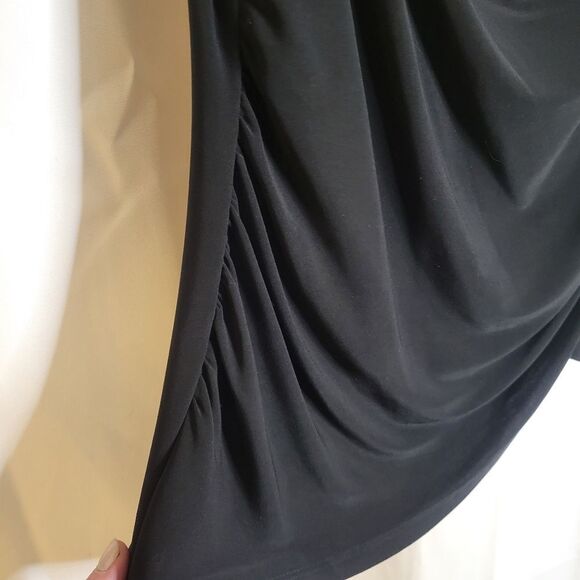 Black Draping Surplus Stretchy Top - Picture 5 of 10